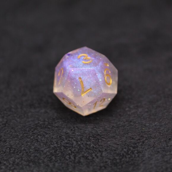 Blue and purple Smoke polyhedral DND Dice - Picture 3 of 12